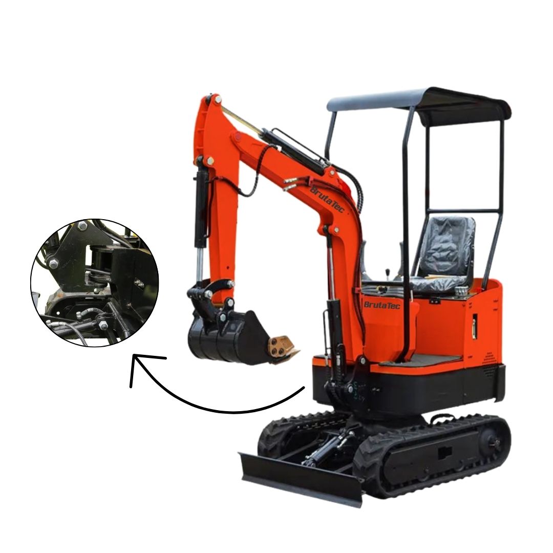 Mini Escavadeira Brutatec BR13S com braço articulado